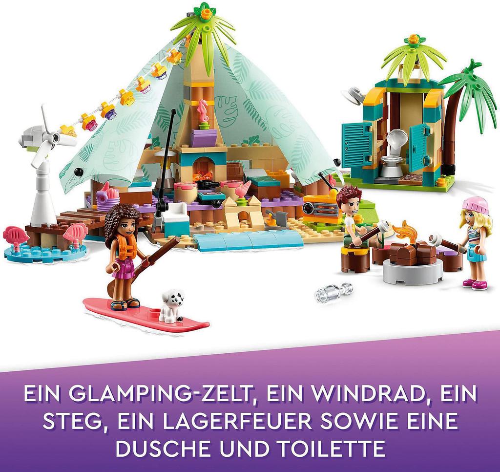 LEGO Friends Beach Glamping 41700 Игрушечный блок Подарочная ролевая игра Кукла Кукла Девочки Возраст 6+