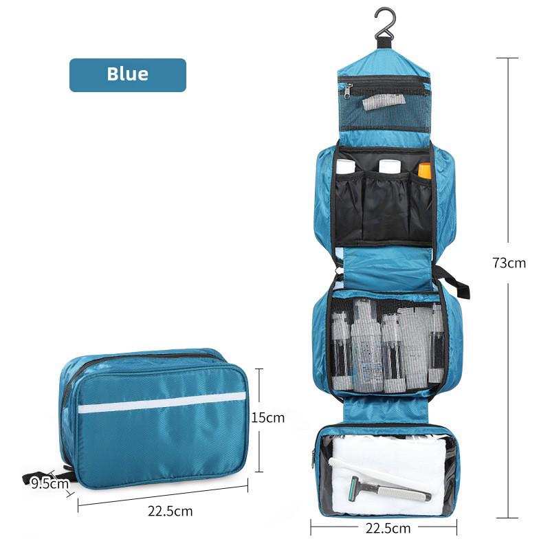 Роскошная мужская дорожная косметичка - водонепроницаемая, большой вместимости, ромбовидной формы, дизайн с разделением сухого/влажного содержимого