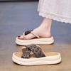 Fashion House Slippers Platform Women Luxury Shoes Pantofle Slides String Bead Designer 2025 Soft Summer Female Shoes Slippers Casual St