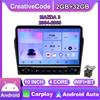 2Din 10-дюймовый автомобильный стерео радио на базе Android для MAZDA 3 2004-2009 с кнопочной ручкой мультимедийный видеоплеер GPS-навигация Carplay 2 + 32 ГБ