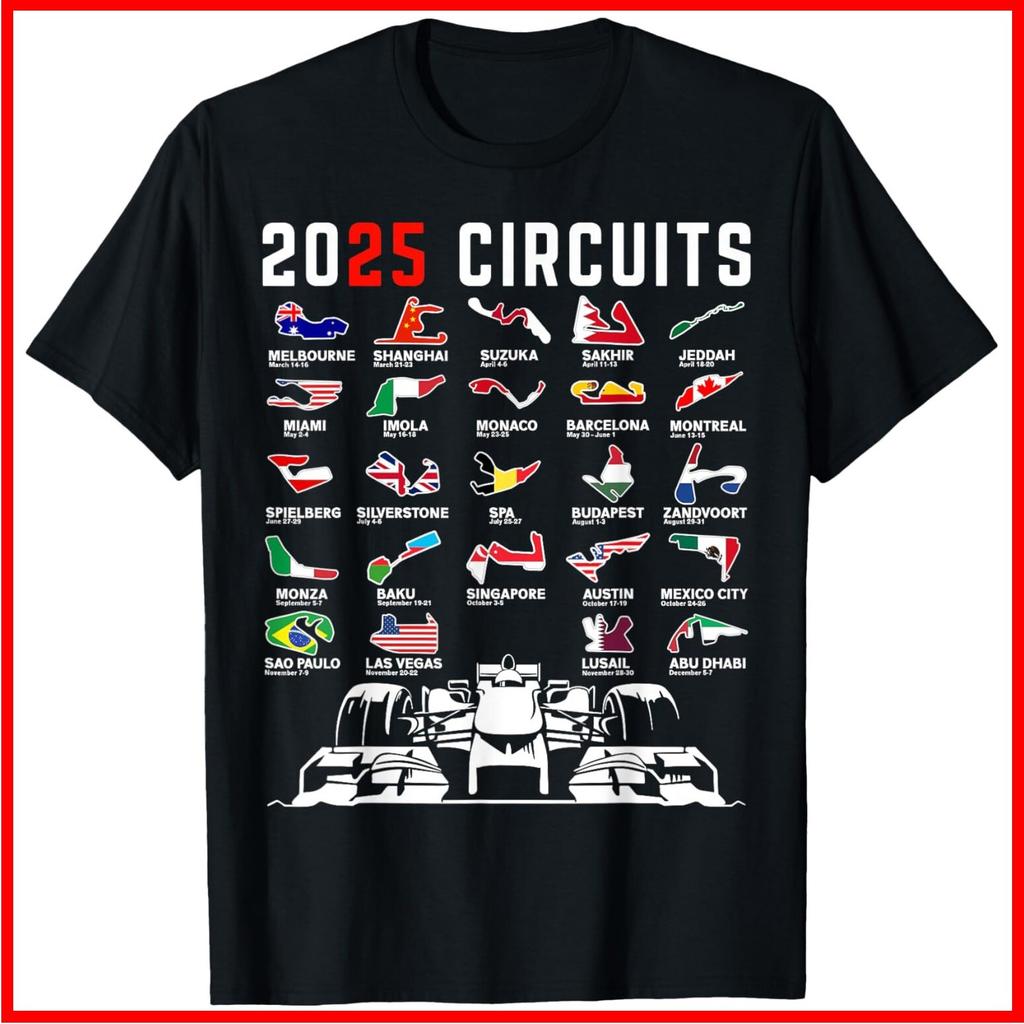 2026 Formula Racing Black Cotton T-Shirt S-5XL