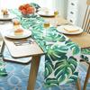 Nordic Monstera Table Runner Dining Table Mat Plant Leaf Non-slip Pads Placemat Home Decor Hotel Wedding 5 Sizes Camino De Mesa