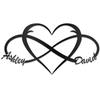 Infinity Sign Metal Wall Art, Personalized Couple Gift, Wedding Decor, Custom Name Sign, Anniversary Gift for Husband Wife, Home Wall Decor Valentine