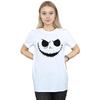Disney Womens/Ladies Nightmare Before Christmas Jack´s Face Bold Cotton Boyfriend T-Shirt