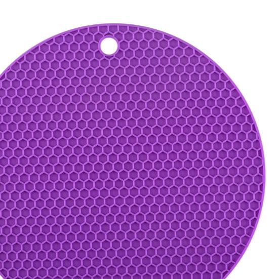 Силиконовая сотовая круглая подставка для кастрюли, термоизоляционный коврик, легко моется, противоскользящий дизайн, пищевая подставка под горячее