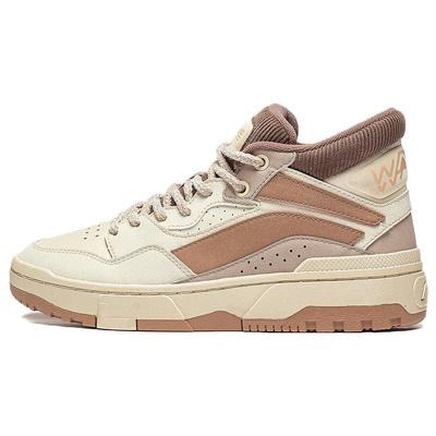 Кроссовки для скейтбординга Li Ning We Wu с нескользящей подошвой и амортизацией, женские, бежево-коричневые AGCT224-2