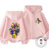 Children's Mario Zipper Hoodie with Retro Game Print, Suitable for Outdoor Casual Style, Comfortable and Affordable Street Wear