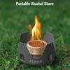 Mini Alcohol Stove Ultralight Copper Spirit Burner with Aluminium Stand for Backpacking Camping