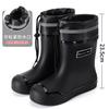Outdoor fashion women's rain boots non-slip waterproof thickened bundle rain shoes car wash outer wear medium tube cute
