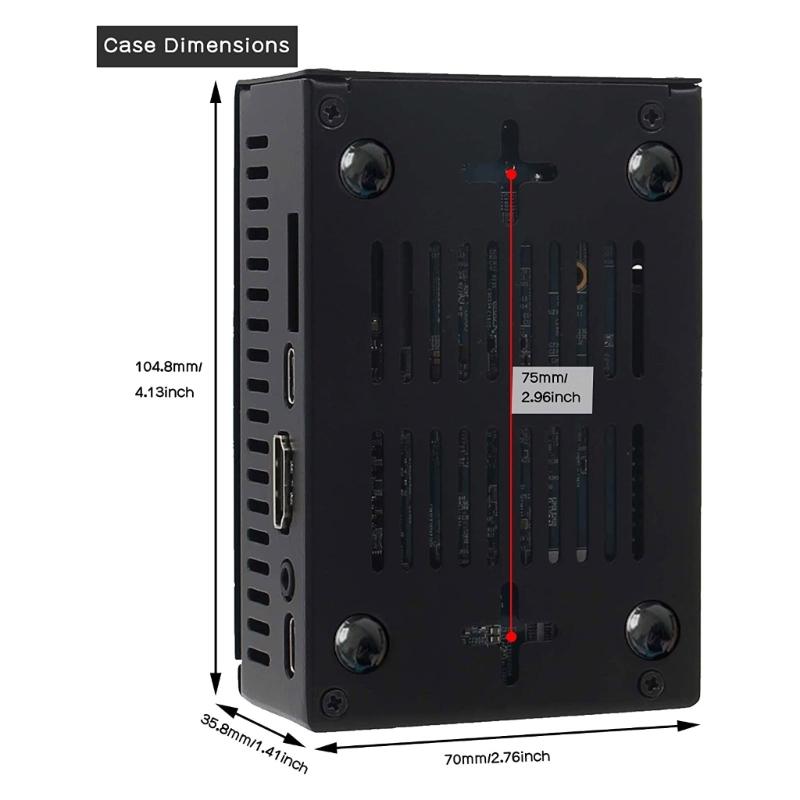 Металлический корпус N505 — коробка для Orange Pi 5 Радиатор — коробка с поддержкой NVMe SSD 2280 с 5-вольтовым вентилятором охлаждения 5 радиаторов