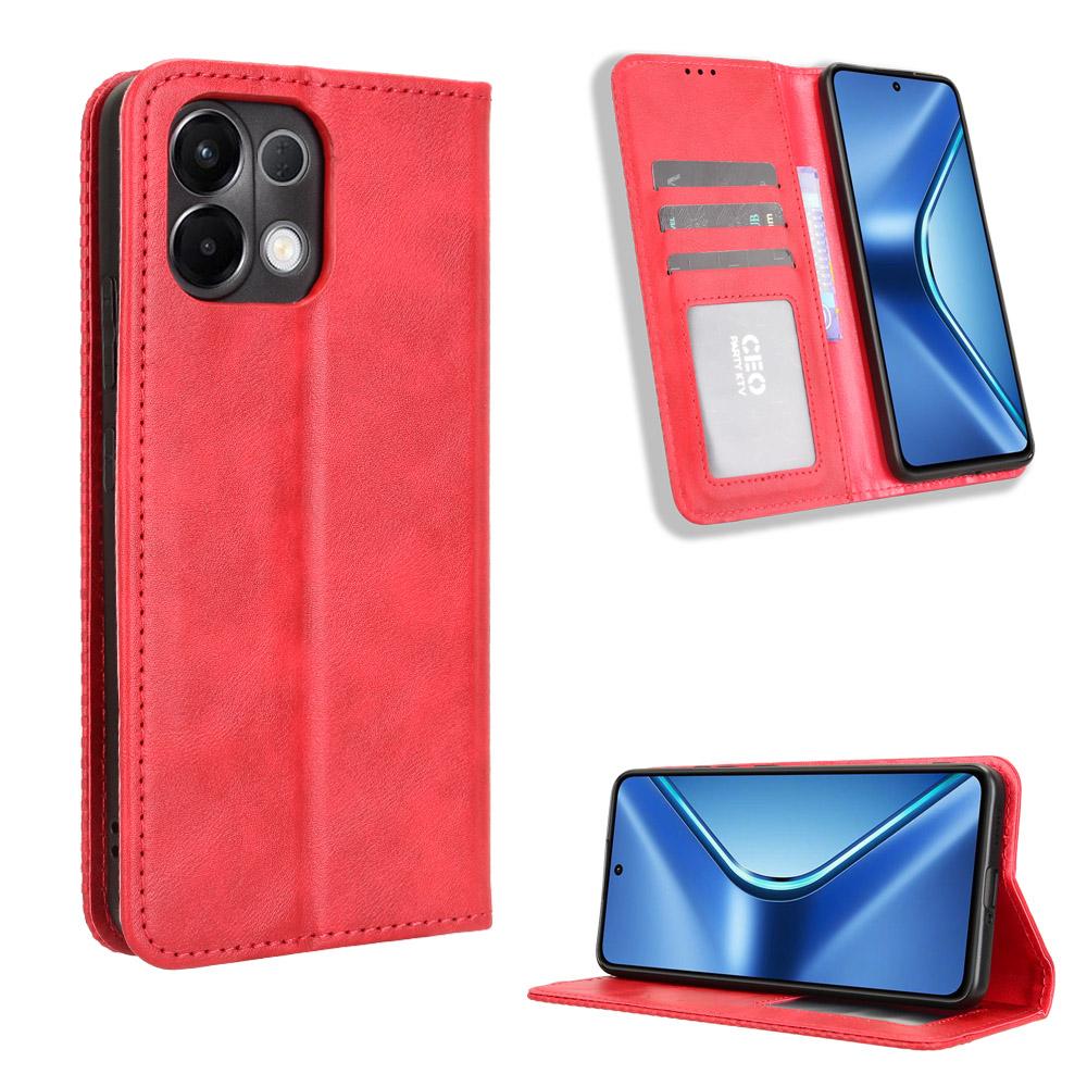 For Oppo K13 5G Leather Case Wallet Stand Retro Texture Phone Cover
