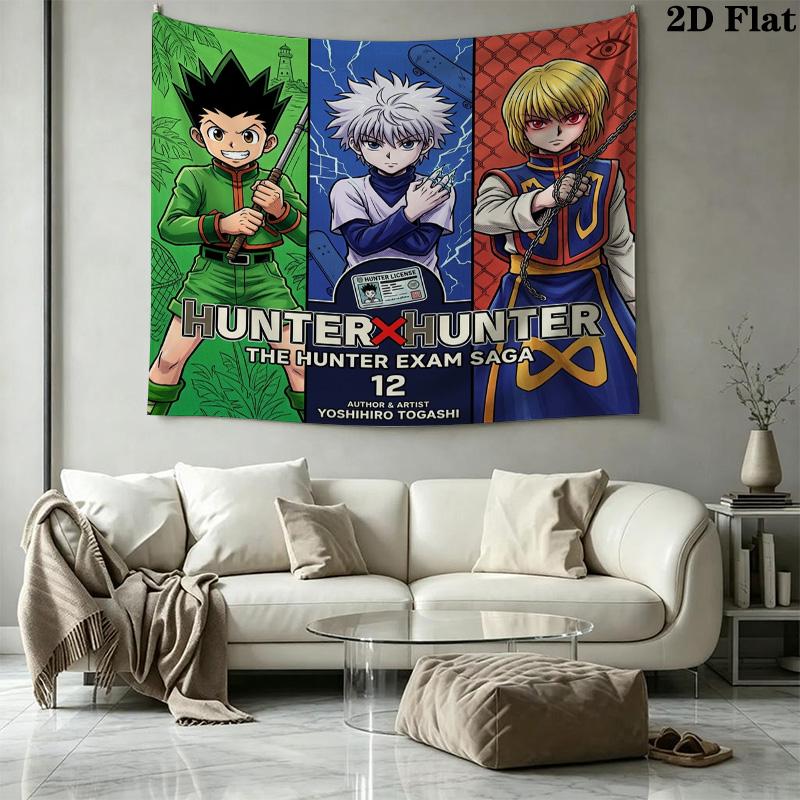 Настенный гобелен Hunter X Hunter Эстетичный настенный подвесной тканевый плед Декоративные гобелены для спальни гостиной Домашний декор