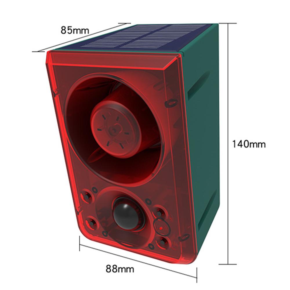 Солнечная сирена безопасности датчика движения на открытом воздухе с пультом дистанционного управления