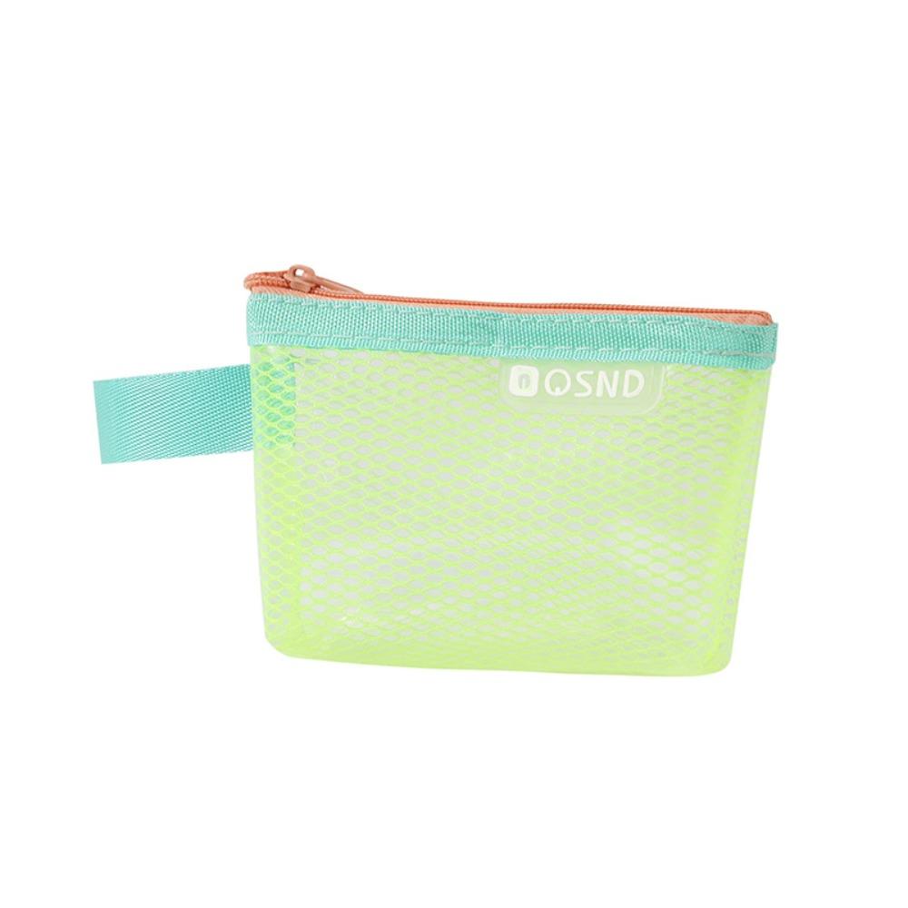 Transparent Zipper Pouches Red Envelope Travel Portable Bag Durable Mesh Storage Bags  Travel Use