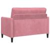 Sofa Set with Storage 2 pcs Pink Polyester
