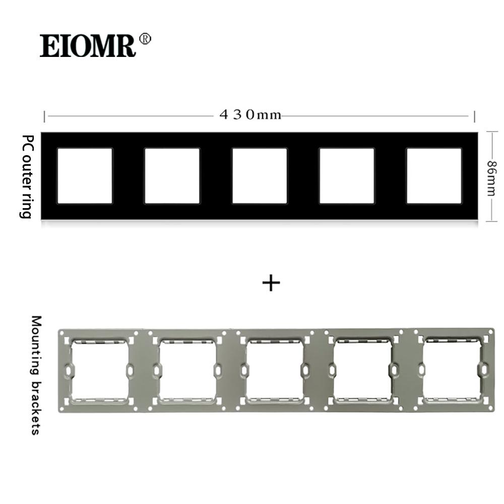EIOMR A1 Series High-quality Plastic Panels Wall Switch EU French Electrical Outlets USB Type-C TV RJ45 Sensor Switch Module DIY