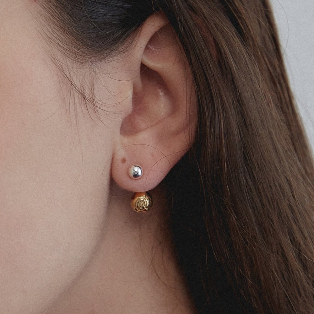 Bumpy Ear Jacket Earring