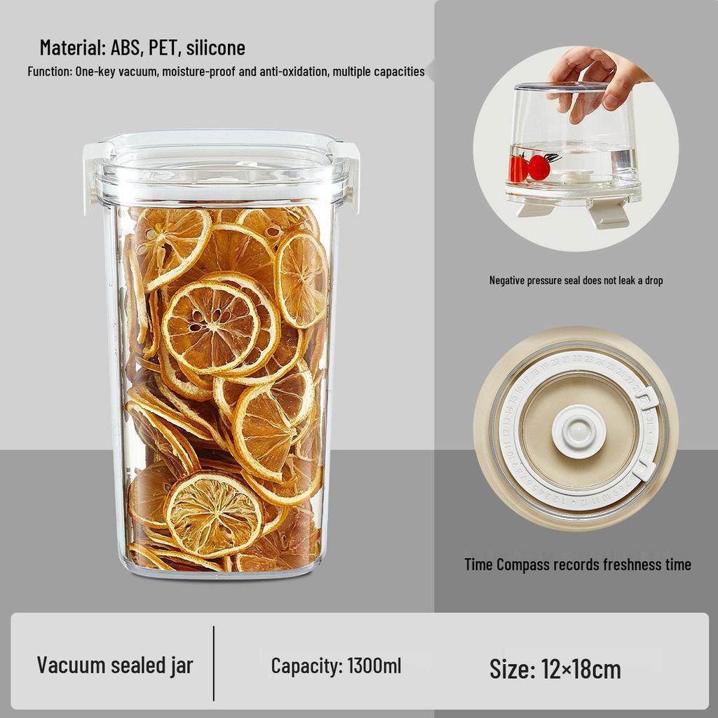 Vacuum-Sealed Thickened Plastic Storage Jar for Snacks, Grains, and Cereals