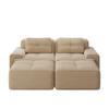 Cloud Modular Sofa Boneless U-Shaped Sofa, Modular Two-Seater Sofa, 2-Seater Sofa with Deep Seat for Living Room, Assembly-Free Sofa, Beige