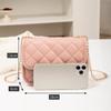 Female Bag Rhombus Fashion Shoulder Embroidered Solid Color Chain Womens Shoulder Crossbody Casual Trendy Phone Bag