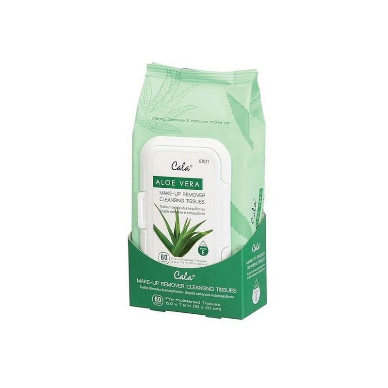 CALA Cucumber Makeup Remover Cleansing Tissues, Irritation-Removing, Waterproof Eye Deep Wipes, Keeps skin soft, smooth, and moisturized, 60 sheets