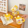 Cute Bear Birthday Gift Ceramic Cup with Lid Girl High-value Household Mug Couple Souvenir