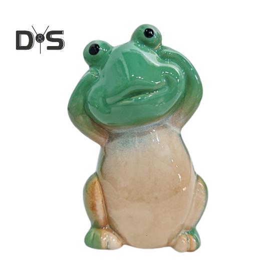 1/2 шт. мультяшная зеленая керамическая лягушка, крышки для туалетных болтов, простая установка, декор в виде животных, украшение для ванной комнаты