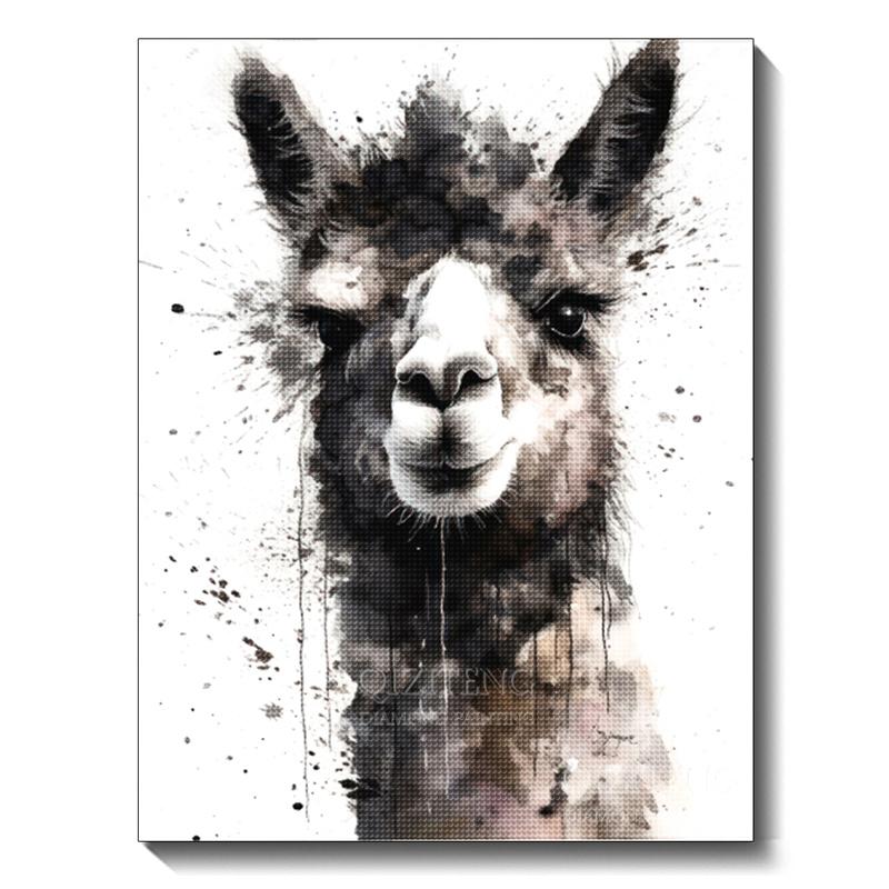 Черно-белая картина с изображением животных, алмазная живопись, собака, 5D, полная алмазная мозаика, вышивка крестом, набор для украшения дома своими руками