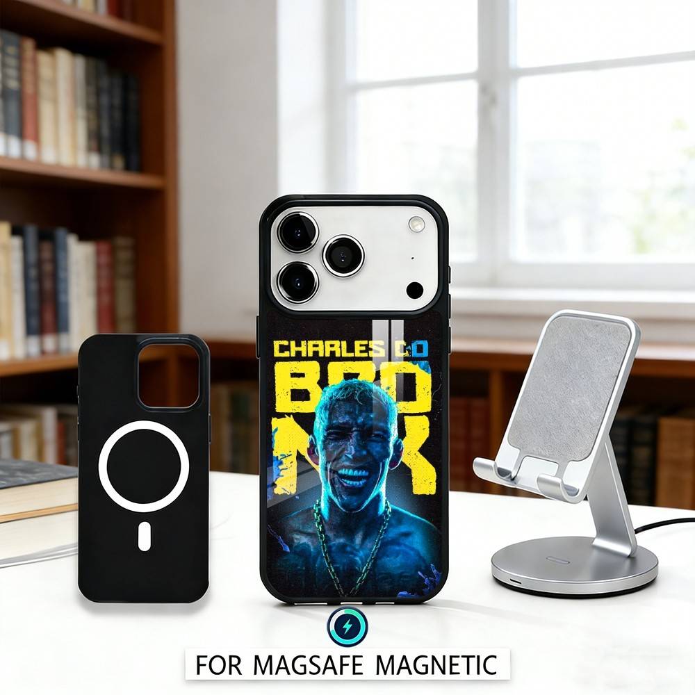 F-Fighter C-Charles Oliveira Do Bronx Чехол для телефона Магнитный Для iPhone17 16 15 14 13 12 Pro Max Для Magsafe Беспроводная зарядка Чехол