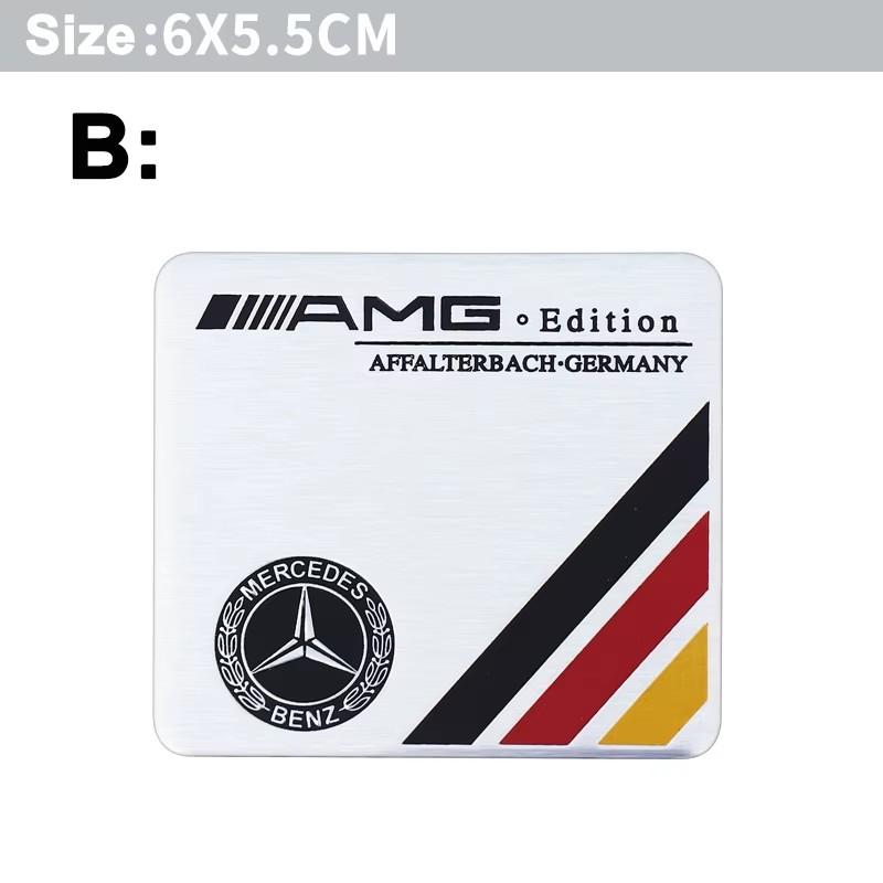 CRJ1 1PCS Car Aluminum Sticker Emblem Badge Decals Accessories CFXMBT-BECH23 For Mercedes Benz W204 W205 B/C/E/S Class GLC GLE CLA
