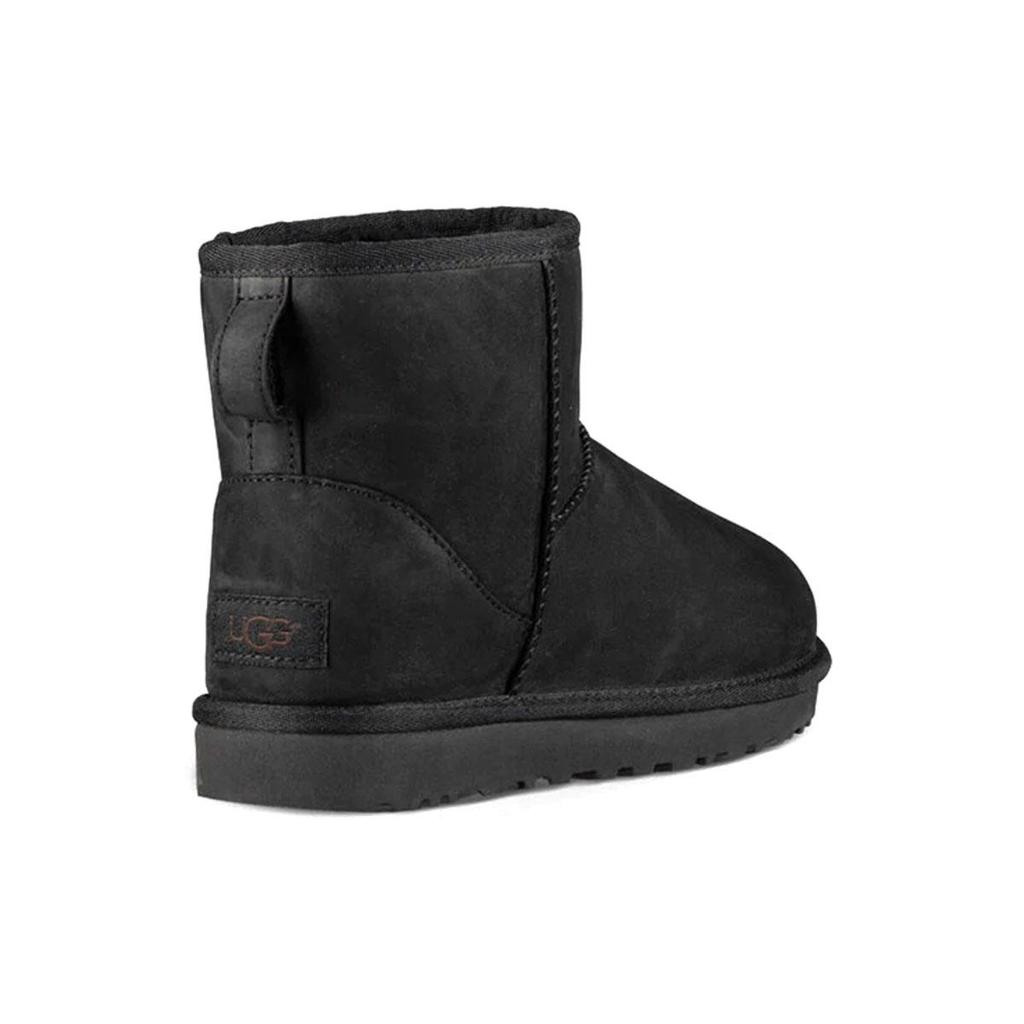 UGG Классические Мини Кожаные Снегоступы Черные Женские 1016558-BLK