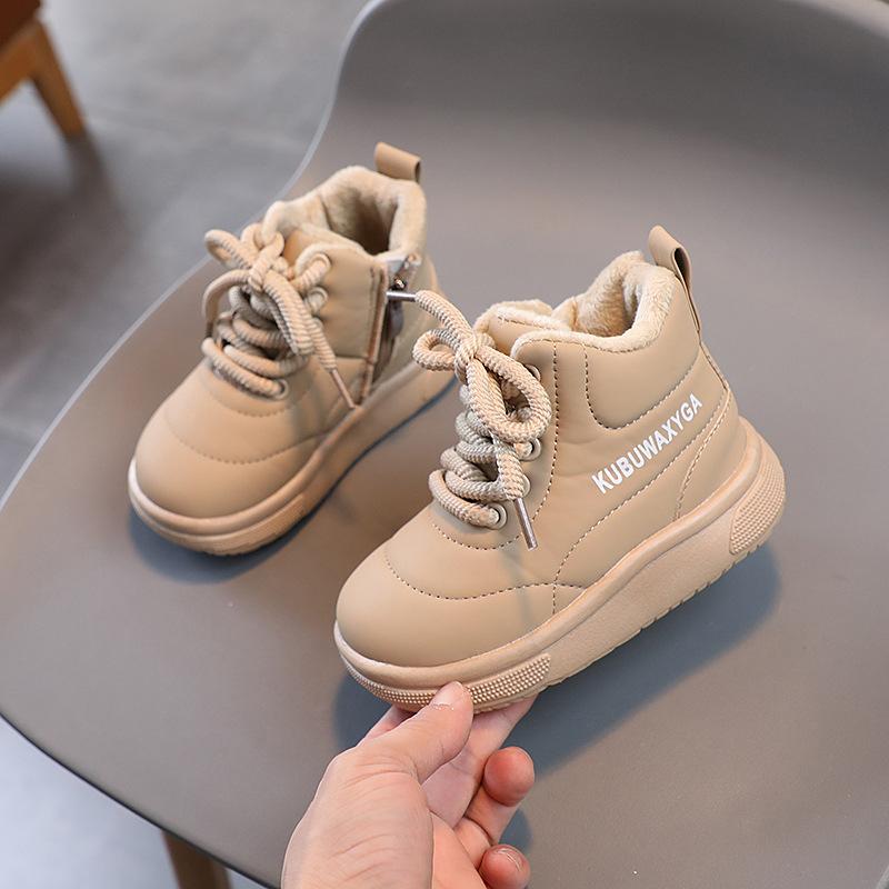 Winter New Children's Bread Shoes, Boys' Plush Short Boots