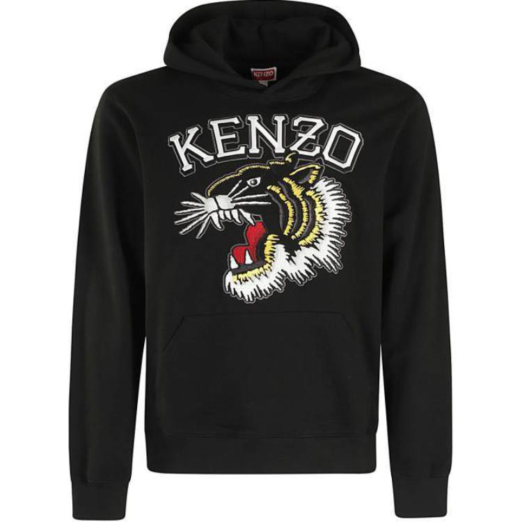 KENZO Tiger Embroidered Kangaroo-Pocketed Hoodie FE55SW1864MF-99J