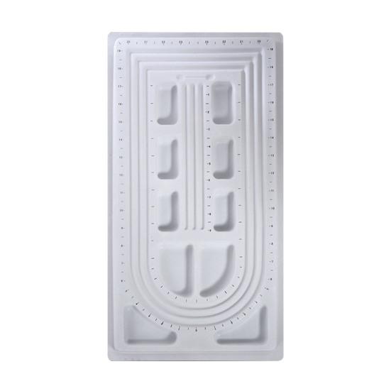 Bead Design Board DIY Jewelry Making Tray Flocked Bead Organizer Board for Necklace And Bracelet Beads Sorting And Stringing