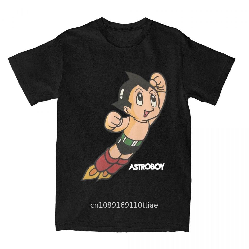 Vintage Astroboy Anime Robot Astro Boy Space T Shirts Men Cotton Funny T-Shirt O Neck Tees Short Sleeve Tops Plus Size