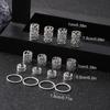 80pcs Metal Cuff Clips Dreadlocks Beads Dread Locks Hair Braid Tubes Hollow Out Hair Ring  Men