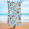 New, Double-sided Velvet Beach Towel Quick-drying Sports Towel Printed Bath Towel
