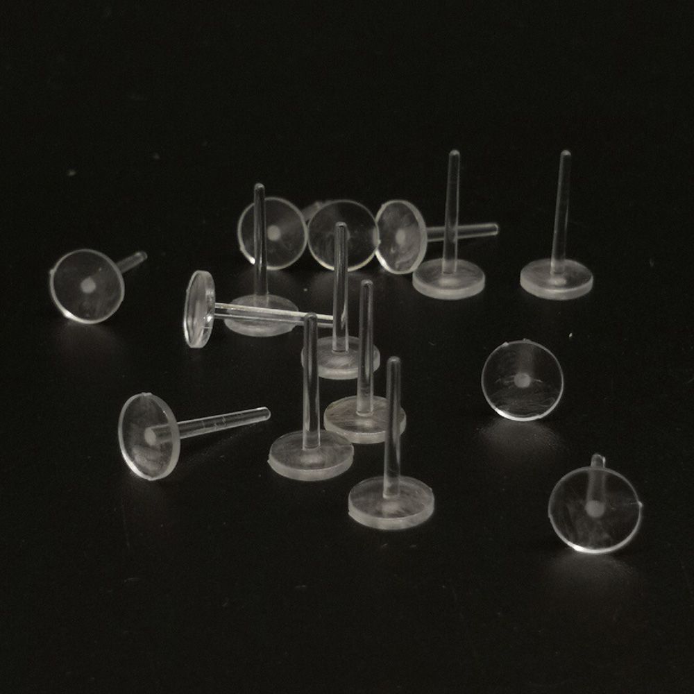 Plastic Flat Stud Pin Anti Allergy Jewelry Parts Jewelry accessory Stud Earring Jewelry Making