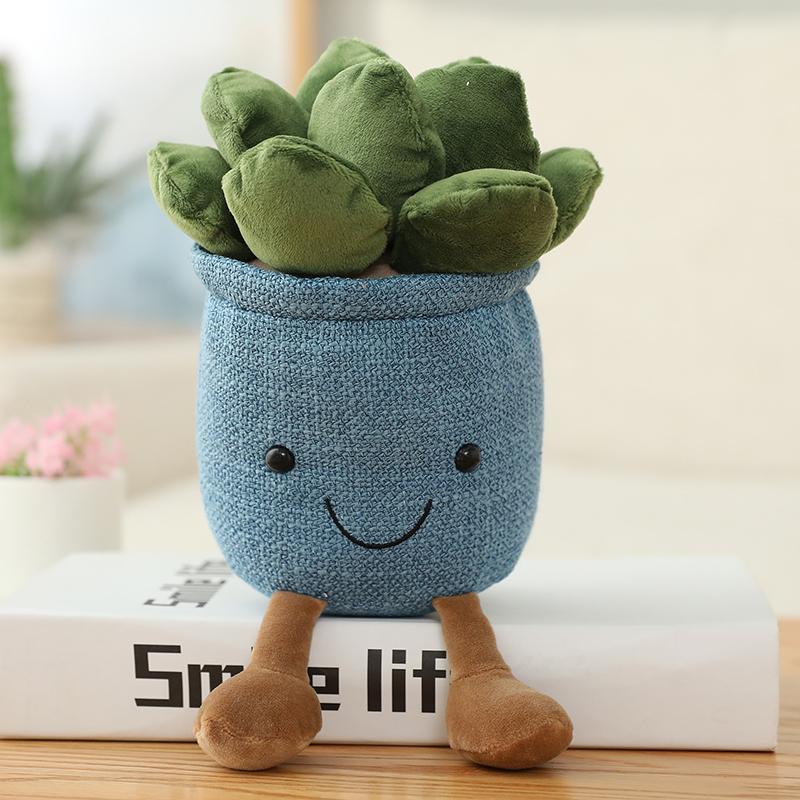Lifelike Tulip Succulent Plants Plush Stuffed Toys Vrious Potted Flower Cactus Bookshelf Home Living Room Decor For Girl Gift