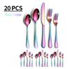Набор столовых приборов из нержавеющей стали 16 шт/20 шт Кофейные ложки для размешивания Набор чайных ложек для торта Десертная ложка Чайная ложка Набор столовых приборов