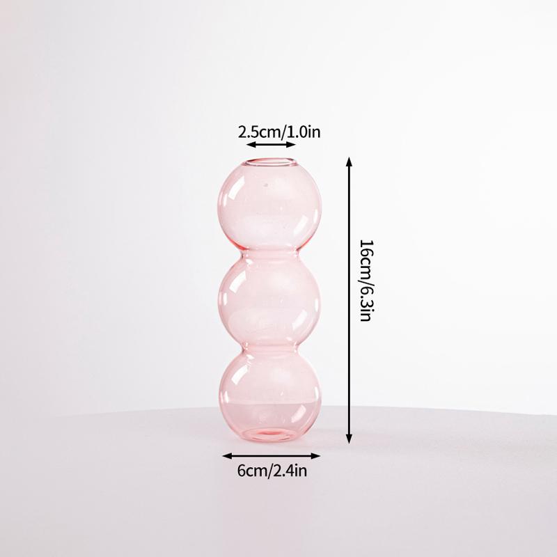 Bubble Glass Flower Vase Flower Bottle Vase Decoration Home Vases for Flower Aesthetic Room Decor Decorative Colored Vases