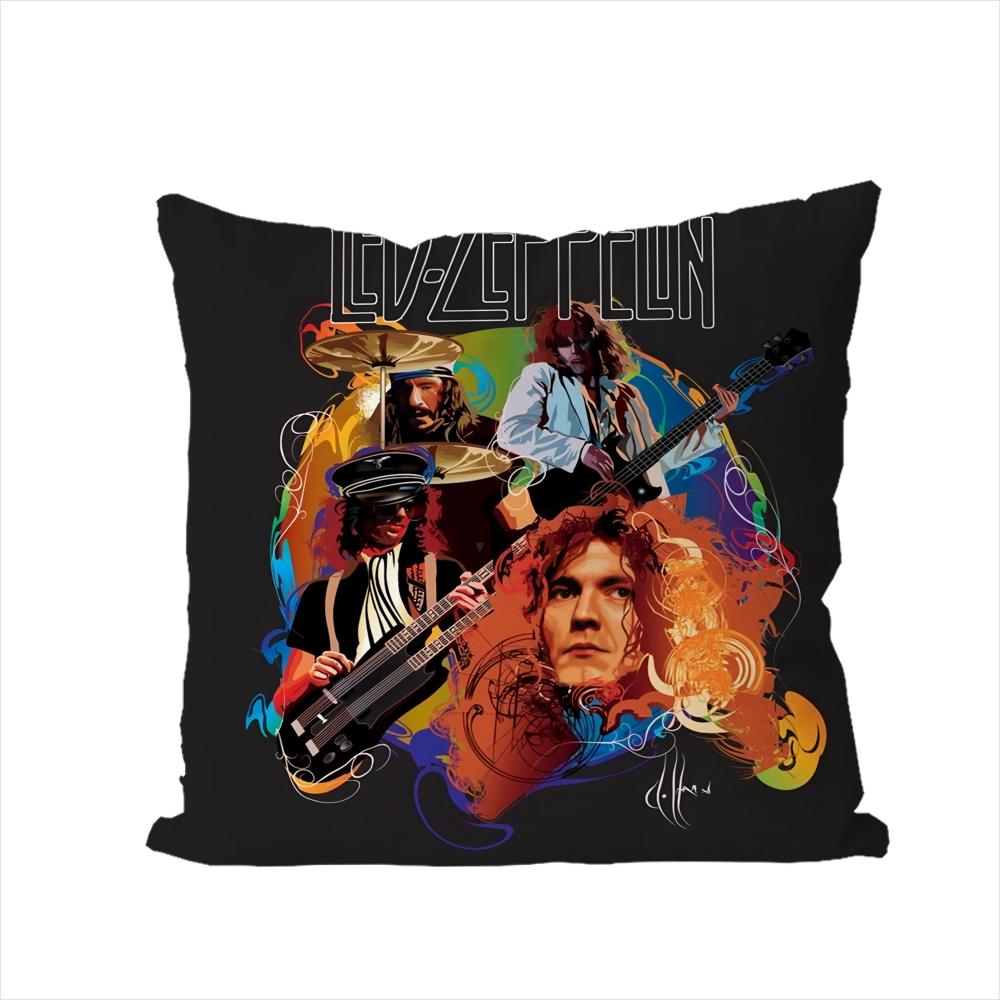 Band LLed ZZeppelin Pillow Case For Car Sofa Decorative Home Doublesided Print Plush Square Throw Pillow Cushion Cover