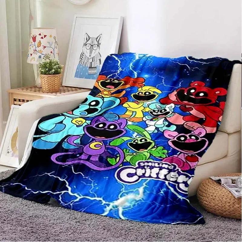 3D-печатное детское одеяло CATNAP DOGDAY с изображением мультяшных улыбающихся зверьков, малышей, супермягкий теплый ковер для спальни, гостиной, дивана, кровати, автомобиля