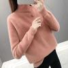 Half Turtleneck Solid Color Long Sleeve Pullover Sweater Mink Cashmere Sweater Thicken