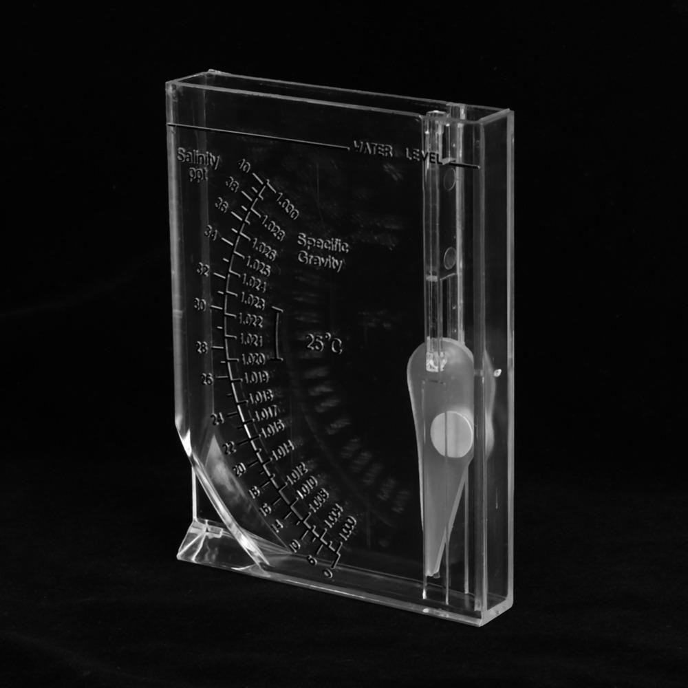Transparent Seawater Salt Meter Square Shape Salinity Measuring Device Salinity Tester Aquaculture