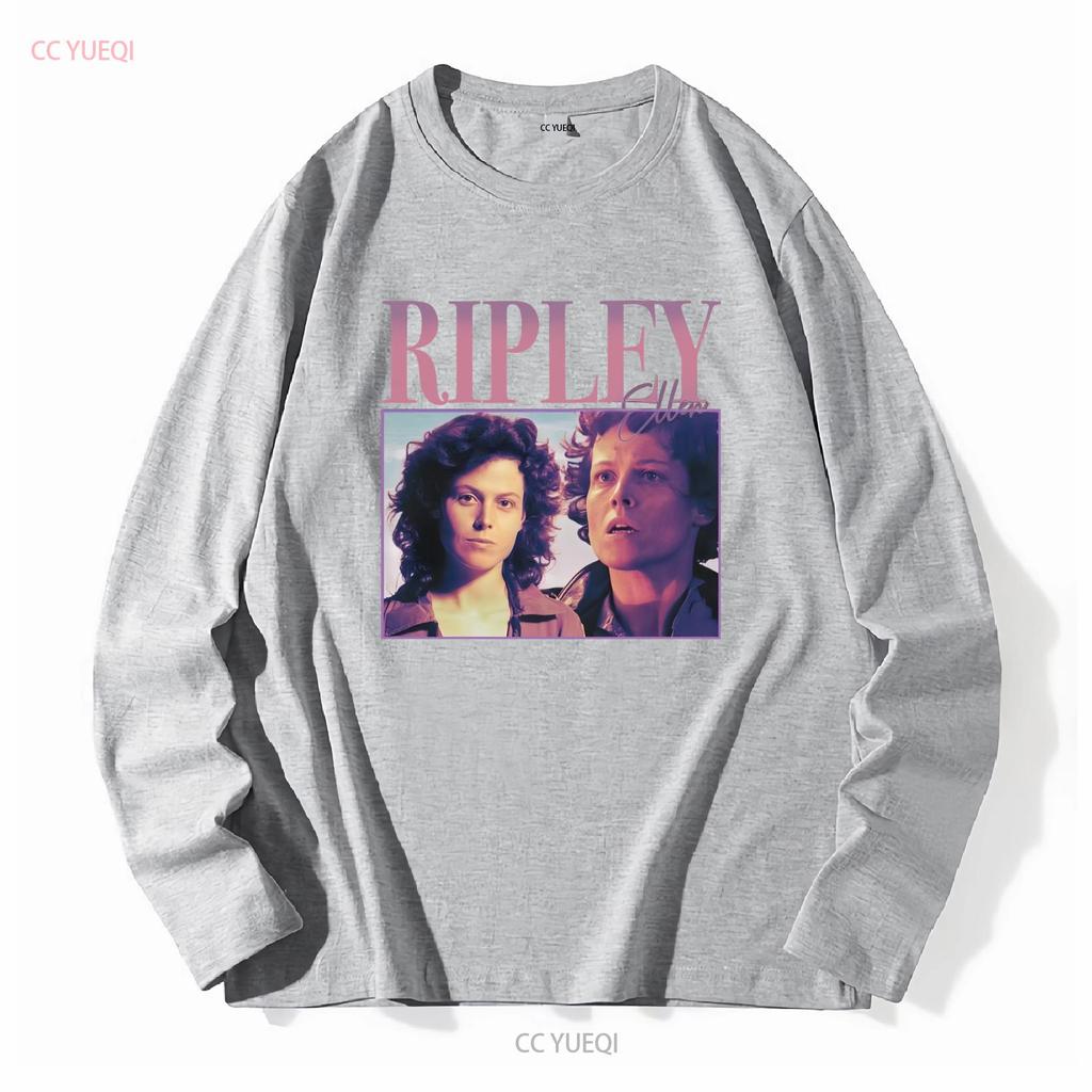 90s Retro style T shirt Ellen Ripley long or short sleeves vintage Washed Breathable Slightly streetwear Versatile fashion