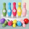 "Children's Wooden Mini Bowling Toy for Fun Learning and Hand-Eye Coordination"