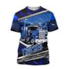 Summer Top Short Sleeved Round Neck Men's T-shirt Truck Pattern 3D Printing Fashionable Casual Plus Size T-shirt Street