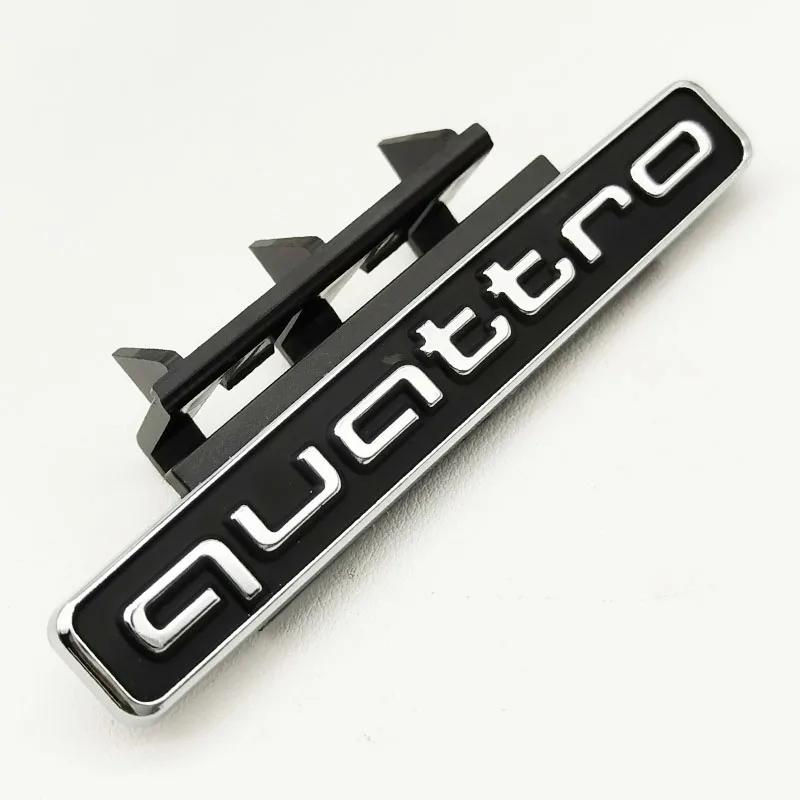 95mm For qwe12 Q5 A4 B8 B6 B9 B7 A3 A6 C6 A5 Q7 A1 Q3 A7 A8 Quattro Logo Auto Accessories3D ABS Car Front Grill Emblem Badge