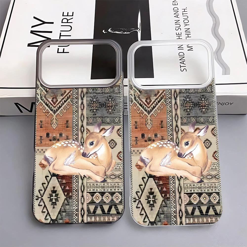Тканевый Чехол для Телефона с Рисунком Оленя Для IPhone 17 Pro Max 17Air 11 13 12 14 15 16 Plus Мягкий Силикон Модный 15 Pro Чехол